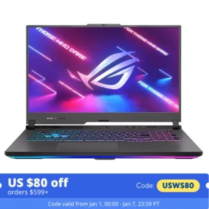 ASUS ROG Strix G17 17.3" Gaming Laptop,AMD Ryzen 9 7845HX,NVIDIA RTX 4070,64GB RAM,4TB SSD,Windows 11 Home,with Gaming Mouse
